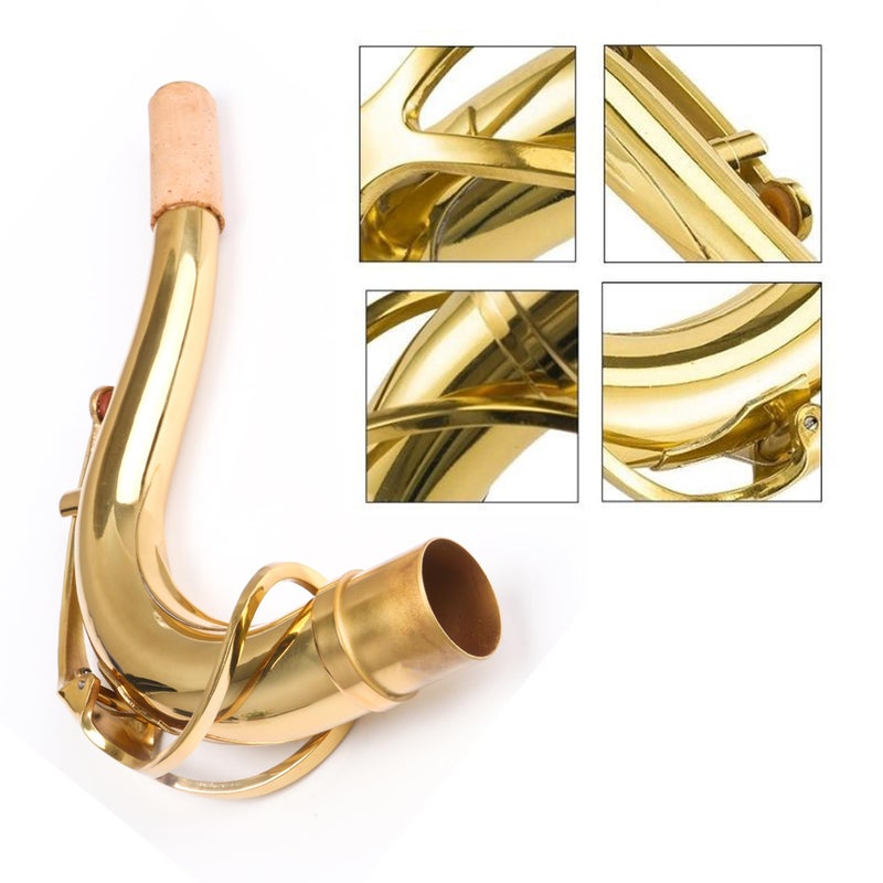 Lovermusic 27.5mm Port Golden Copper Alto Tenor Elbow Bend Neck Replacement Parts for Saxophone - Image 3